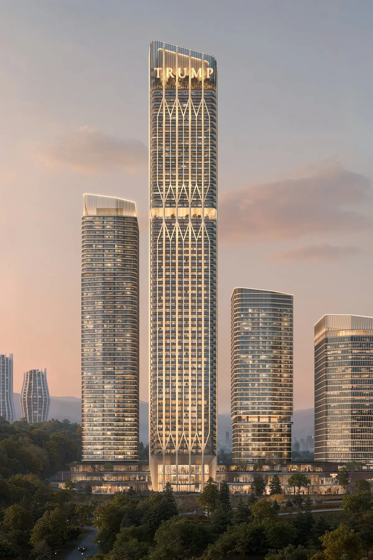 Trump Tower Tbilisiタワー外観完成予想図
